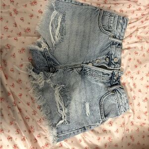 light wash high rise pacsun jean shorts